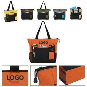 Heavy-Duty Zippered Event Tote Bag with Organizational Compartments