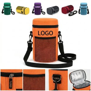 Durable 67oz Round Tumbler Bag with Waterproof Oxford Fabric & Side Pockets